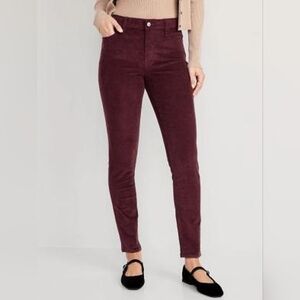 {Old Navy} High Rise Rockstar Super Skinny Secret-Slim Pockets Velvet Pants